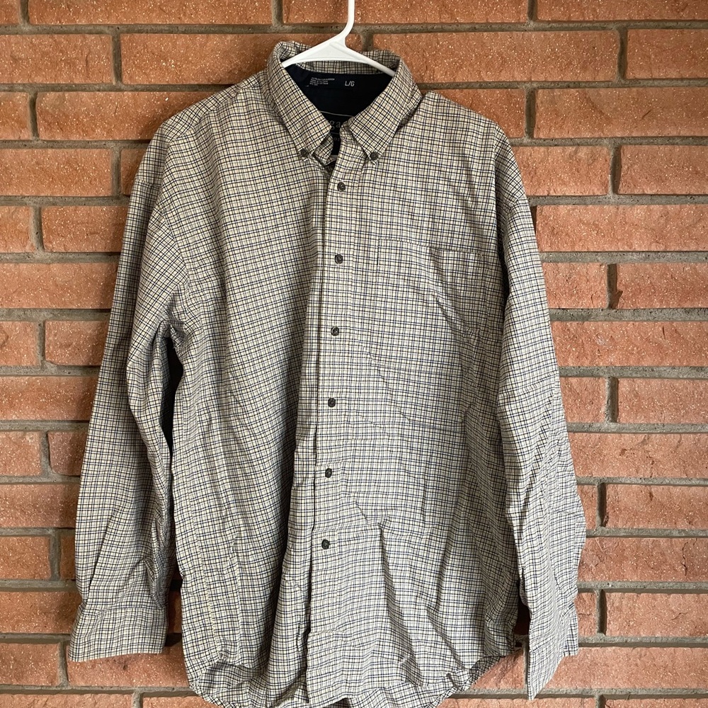 Haggar Men's Plaid Lightweight Shirt Jacket - Black and White